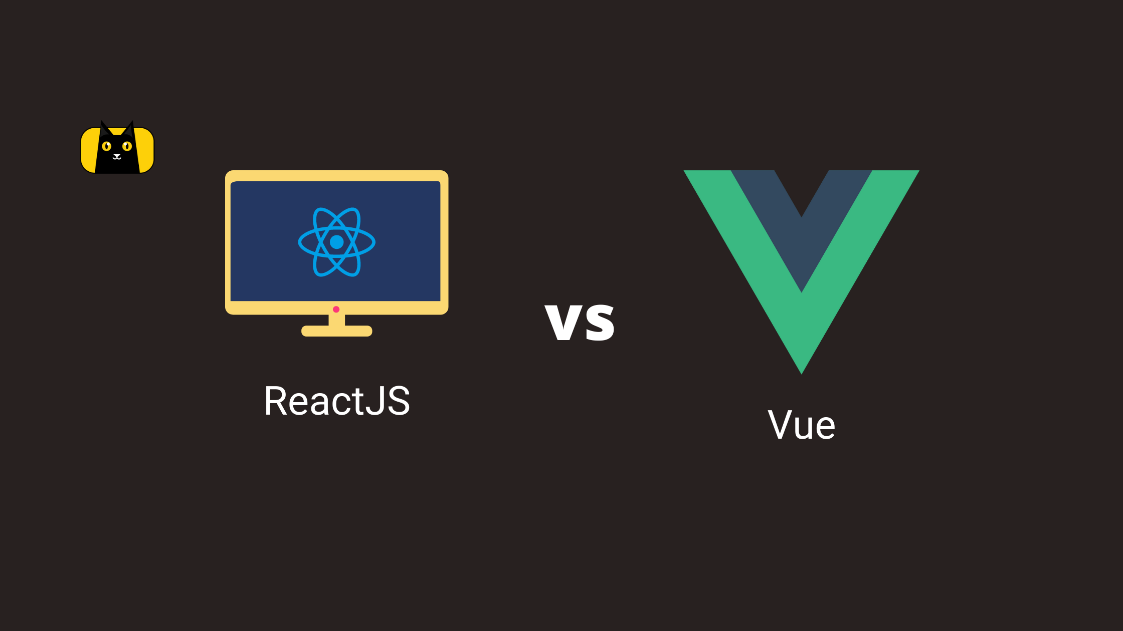 React vs Vue logos